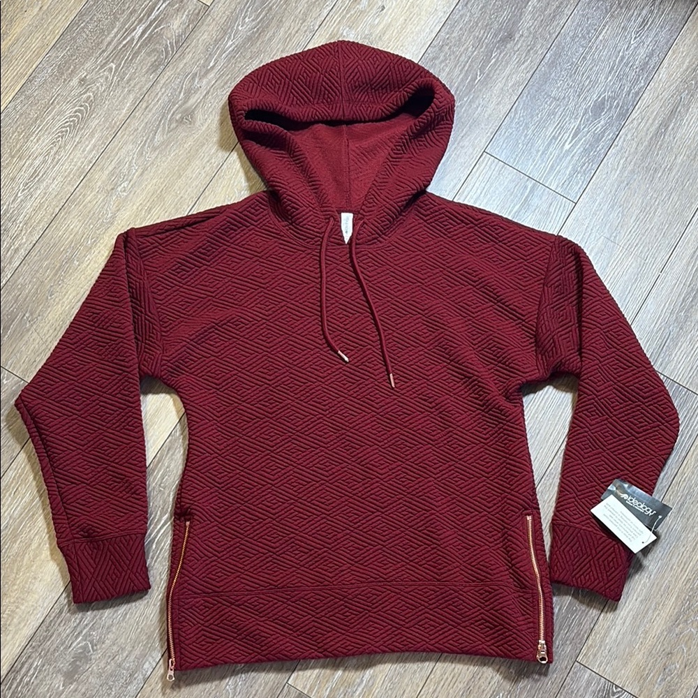 Ideology Maroon Quilted Hoodie